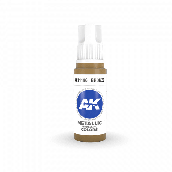 AK Interactive Bronze Metallic 3G Acrylic Paint 17ml Bottle - Image 2