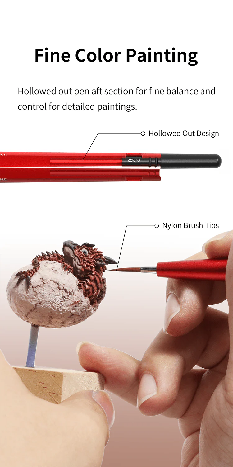 DSPIAE AT-FB04 Fine Brush With Replicable Point Tip - Black - Image 6