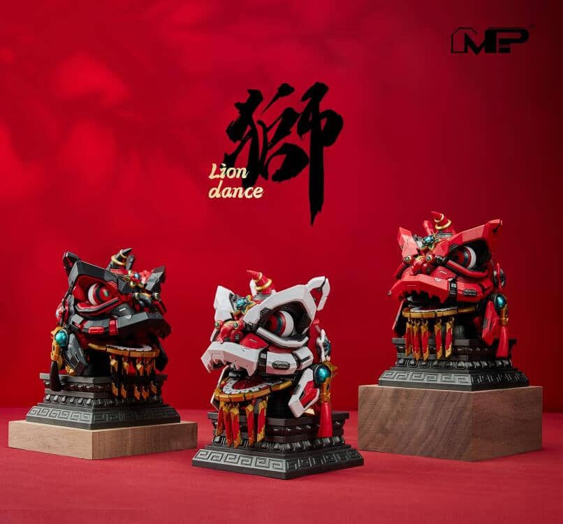 Lion Dance Assembly Model Classic of Mountains and Seas Guan Gong Red Lion Model Kit - Image 5