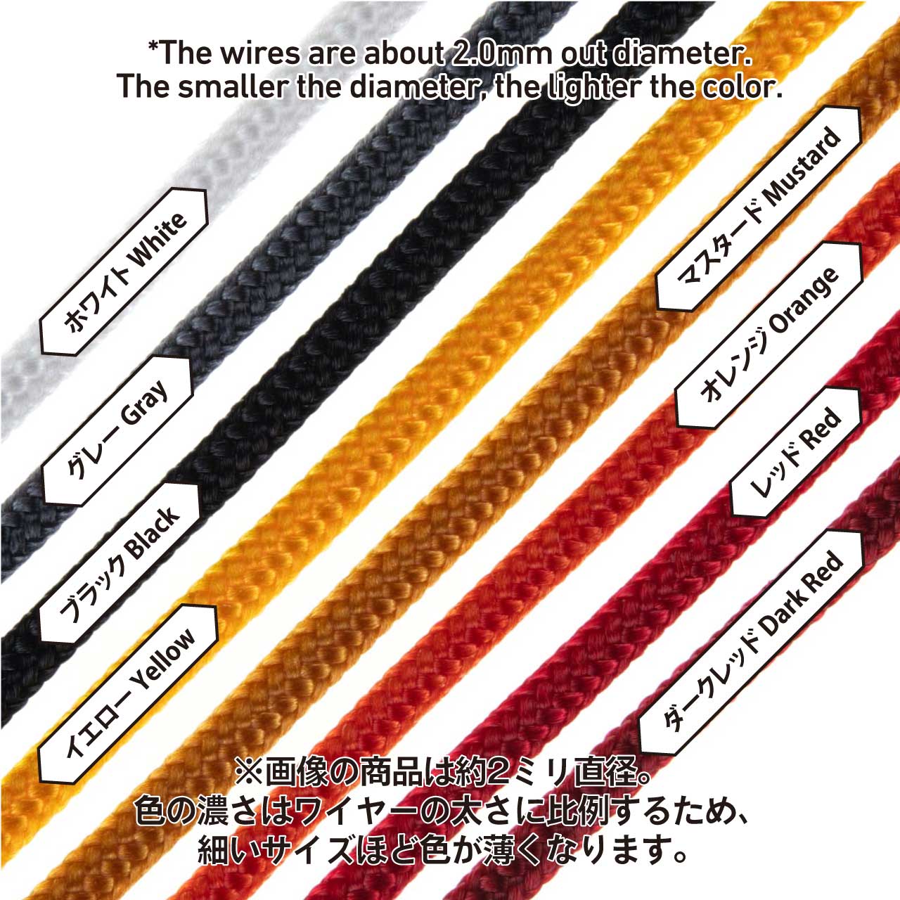 Mesh Wire Orange About 2.0mm(About 100cm) - Image 2