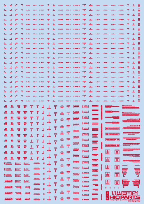 1/144 RB01 Caution Decal One ColoRed Red(1pc)