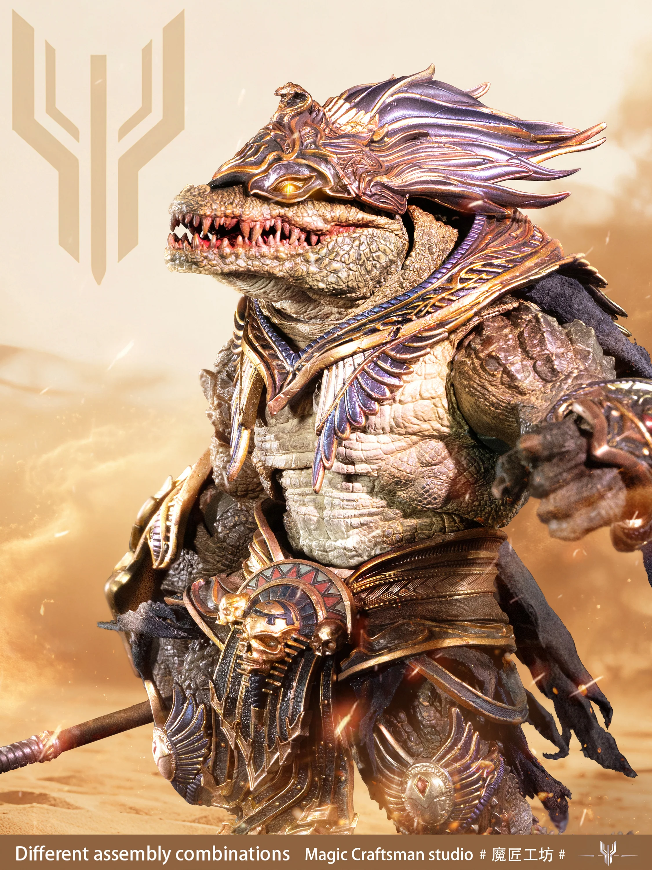 Temple of Chaos Series Desert Colossus Crocodile Sobek 1/12 Scale Action Figure - Image 8